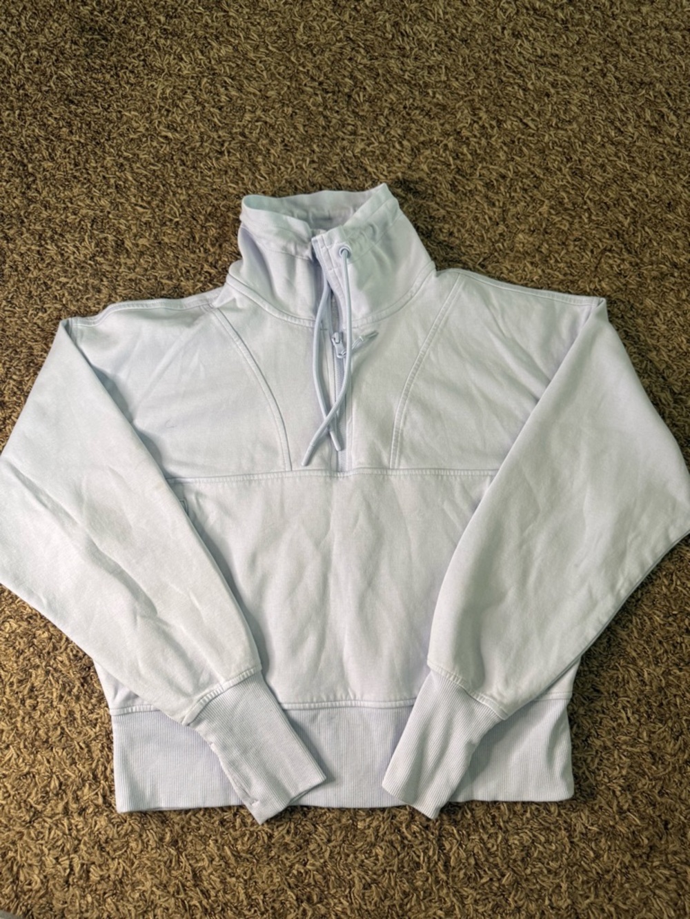 Old Navy Active Cropped Quarter Zip Pullover Light Blue Women’s Small
